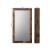 Dulap de perete cu oglinda pentru bijuterii, Artool, MDF, raft inferior, maro rustic, 37x10x67 cm GartenVIP DiyLine