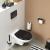Tiger Suport role hârtie igienică de toaletă „Bold” negru mat cu capac GartenMobel Dekor