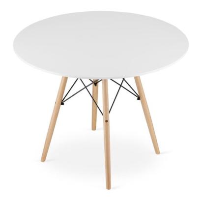 Masa stil scandinav, Artool, rotund, MDF si lemn, alb, 100x72 cm GartenVIP DiyLine