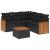 Set mobilier de grădină cu perne, 6 piese, negru, poliratan GartenMobel Dekor