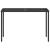 Masă grădină cu blat din sticlă, negru, 115x54x74 cm, poliratan GartenMobel Dekor