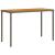 Masă de grădină, blat lemn acacia, gri, 115x54x74 cm, poliratan GartenMobel Dekor