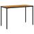 Masă grădină blat din lemn acacia, negru 115x54x74 cm poliratan GartenMobel Dekor