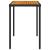 Masă grădină blat din lemn acacia, negru 115x54x74 cm poliratan GartenMobel Dekor