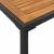 Masă grădină blat din lemn acacia, negru 115x54x74 cm poliratan GartenMobel Dekor