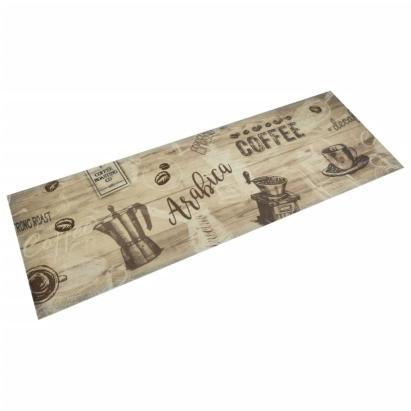 Covor de bucătărie lavabil Coffee, maro, 60x180 cm, catifea GartenMobel Dekor