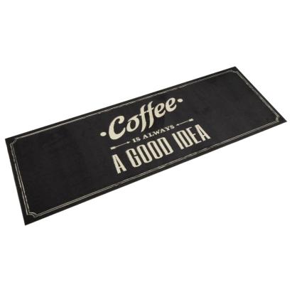 Covor de bucătărie lavabil, text Coffee, 60x180 cm, catifea GartenMobel Dekor