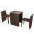 Set mobilier bistro cu perne, 3 piese, maro, poliratan GartenMobel Dekor