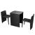 Set mobilier bistro cu perne, 3 piese, negru, poliratan   GartenMobel Dekor