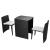 Set mobilier bistro cu perne, 3 piese, negru, poliratan   GartenMobel Dekor