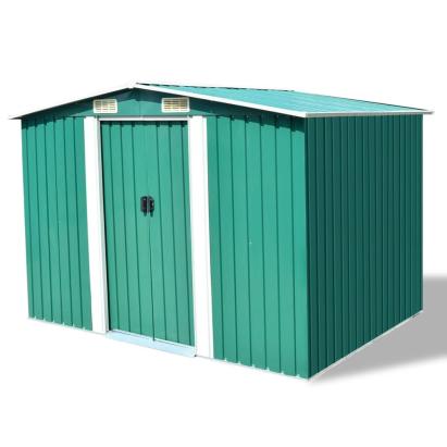 Magazie șopron metalic de grădină, 257 x 205 x 178 cm, verde GartenMobel Dekor