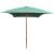 Umbrelă de soare cu stâlp de lemn 200x300 cm, verde GartenMobel Dekor
