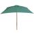 Umbrelă de soare cu stâlp de lemn 200x300 cm, verde GartenMobel Dekor