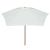 Umbrelă de soare cu stâlp de lemn 270 x 270 cm, alb crem GartenMobel Dekor
