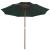 Umbrelă de soare dublă, 270x270 cm, stâlp de lemn, verde GartenMobel Dekor