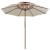 Umbrelă de soare dublă, 270x270 cm, stâlp de lemn, alb crem GartenMobel Dekor