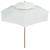 Umbrelă de soare dublă, 270x270 cm, stâlp de lemn, alb crem GartenMobel Dekor