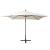 Umbrelă de soare suspendată cu stâlp de lemn, 300x300 cm, alb GartenMobel Dekor