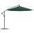Umbrelă suspendată, iluminare LED, 300 cm, verde, stâlp metalic GartenMobel Dekor