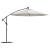 Umbrelă soare suspendată, iluminare LED, stâlp metalic 300 cm GartenMobel Dekor