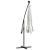 Umbrelă soare suspendată, iluminare LED, stâlp metalic 300 cm GartenMobel Dekor