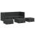 Set mobilier de grădină cu perne, 4 piese, negru, poliratan GartenMobel Dekor