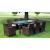 Set mobilier de exterior cu perne, 9 piese, maro, poliratan GartenMobel Dekor