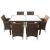 Set mobilier de exterior cu perne, 7 piese, maro, poliratan GartenMobel Dekor