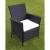 Set mobilier de exterior cu perne, 7 piese, negru, poliratan GartenMobel Dekor