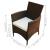 Set mobilier de exterior cu perne, 5 piese, maro, poliratan GartenMobel Dekor