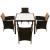 Set mobilier de exterior cu perne, 5 piese, maro, poliratan GartenMobel Dekor