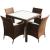 Set mobilier de exterior cu perne, 5 piese, maro, poliratan GartenMobel Dekor