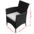 Set mobilier de exterior cu perne, 5 piese, negru, poliratan GartenMobel Dekor