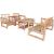 Set mobilier de grădină cu perne, 4 piese, bambus GartenMobel Dekor