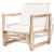 Set mobilier de grădină cu perne, 4 piese, bambus GartenMobel Dekor