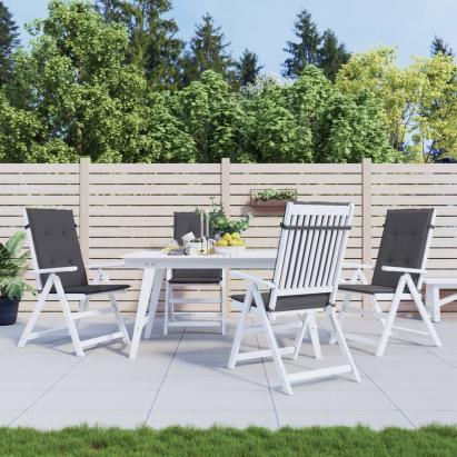 Perne scaun cu spătar înalt, 4 buc. antracit 120x50x3 cm textil GartenMobel Dekor