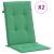 Perne scaun cu spătar înalt, 2 buc., verde, 120x50x3 cm, textil GartenMobel Dekor