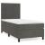 Pat box spring cu saltea, gri închis, 80x200 cm, catifea GartenMobel Dekor