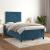 Pat box spring cu saltea, albastru închis, 120x200 cm, catifea GartenMobel Dekor
