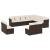 Set canapele de grădină cu perne, 12 piese, maro, poliratan GartenMobel Dekor