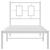 Cadru de pat metalic cu tăblie, alb, 80x200 cm GartenMobel Dekor