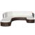 Set mobilier de grădină cu perne, 4 piese, maro, poliratan GartenMobel Dekor