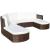 Set mobilier de grădină cu perne, 4 piese, maro, poliratan GartenMobel Dekor