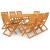 Set mobilier de exterior pliabil, 9 piese, lemn masiv de acacia GartenMobel Dekor