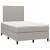 Pat box spring cu saltea, gri deschis, 120x200 cm, textil GartenMobel Dekor