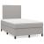 Pat box spring cu saltea, gri deschis, 120x200 cm, textil GartenMobel Dekor