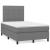 Pat box spring cu saltea, gri închis, 120x200 cm, textil GartenMobel Dekor