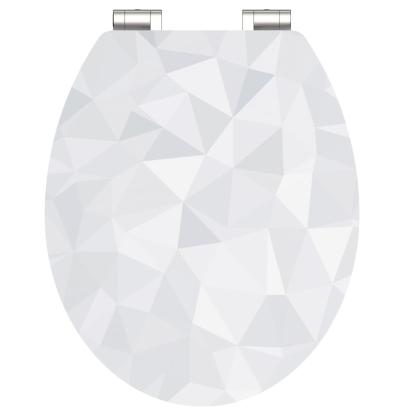 SCHÜTTE Scaun toaletă DIAMOND cu închidere silențioasă extralucios MDF GartenMobel Dekor