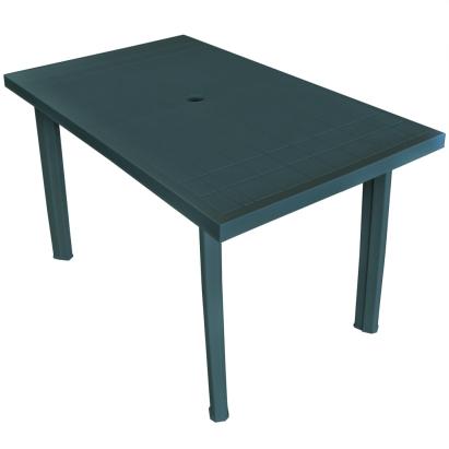 Masă de grădină, verde, 126 x 76 x 72 cm, plastic GartenMobel Dekor