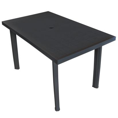 Masă de grădină, antracit, 126 x 76 x 72 cm, plastic GartenMobel Dekor